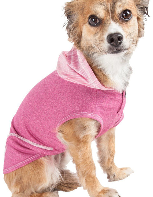 Load image into Gallery viewer, Pet Life ® Active 'Pull-Rover' 4-Way Stretch Sleeveless Fitness Yoga Dog T-Shirt Hoodie
