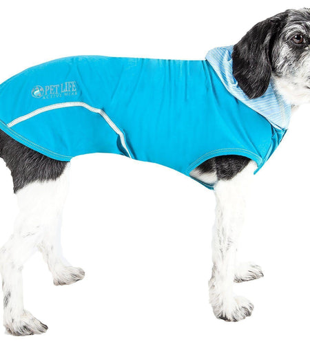 Pet Life ® Active 'Pull-Rover' 4-Way Stretch Sleeveless Fitness Yoga Dog T-Shirt Hoodie
