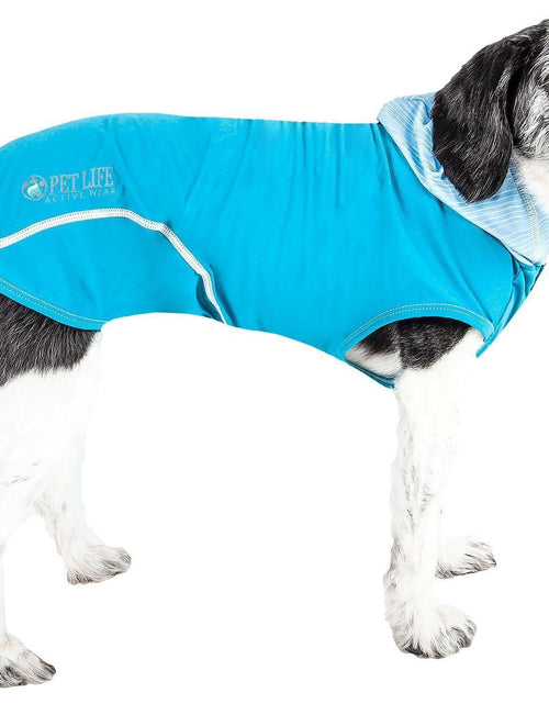 Load image into Gallery viewer, Pet Life ® Active 'Pull-Rover' 4-Way Stretch Sleeveless Fitness Yoga Dog T-Shirt Hoodie
