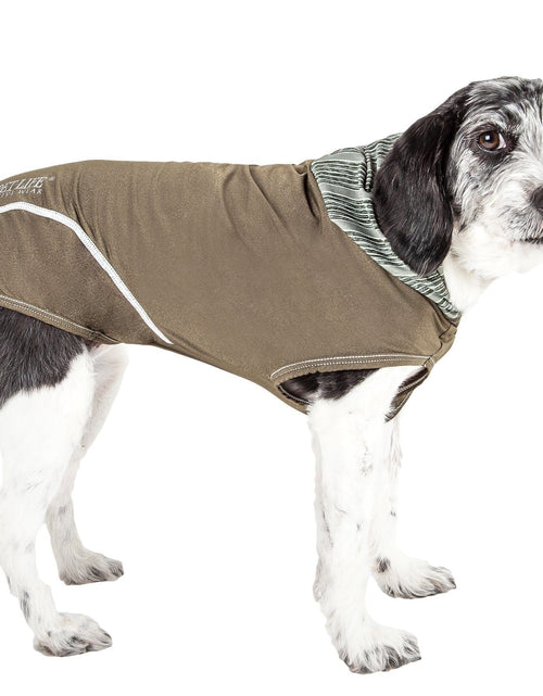 Load image into Gallery viewer, Pet Life ® Active 'Pull-Rover' 4-Way Stretch Sleeveless Fitness Yoga Dog T-Shirt Hoodie
