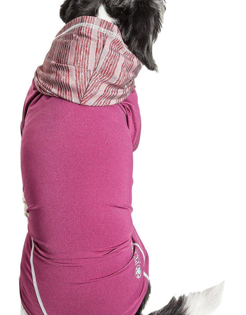 Load image into Gallery viewer, Pet Life ® Active 'Pull-Rover' 4-Way Stretch Sleeveless Fitness Yoga Dog T-Shirt Hoodie
