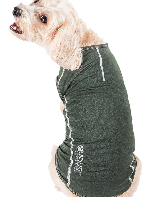 Load image into Gallery viewer, Pet Life ®  Active 'Racerbark' 4-Way-Stretch Yoga Fitness Dog T-Shirt Tank Top
