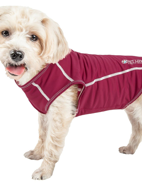 Load image into Gallery viewer, Pet Life ®  Active 'Racerbark' 4-Way-Stretch Yoga Fitness Dog T-Shirt Tank Top
