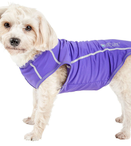 Pet Life ®  Active 'Racerbark' 4-Way-Stretch Yoga Fitness Dog T-Shirt Tank Top