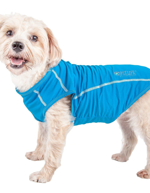 Load image into Gallery viewer, Pet Life ®  Active 'Racerbark' 4-Way-Stretch Yoga Fitness Dog T-Shirt Tank Top
