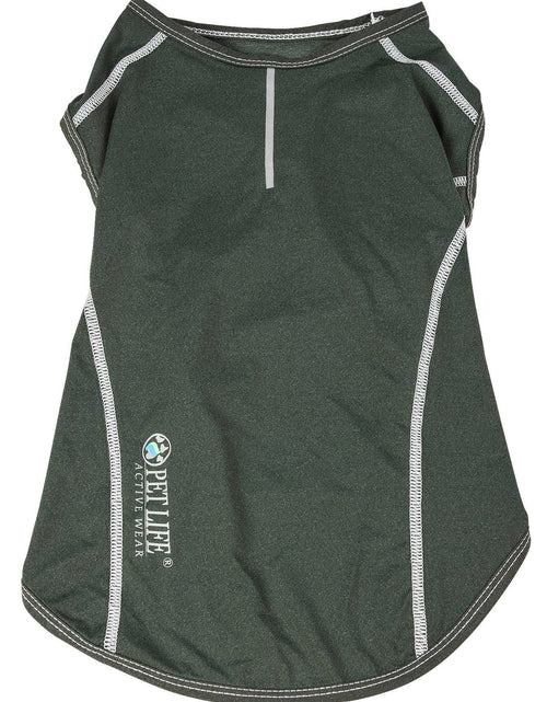 Load image into Gallery viewer, Pet Life ®  Active 'Racerbark' 4-Way-Stretch Yoga Fitness Dog T-Shirt Tank Top
