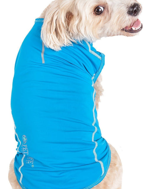 Load image into Gallery viewer, Pet Life ®  Active 'Racerbark' 4-Way-Stretch Yoga Fitness Dog T-Shirt Tank Top
