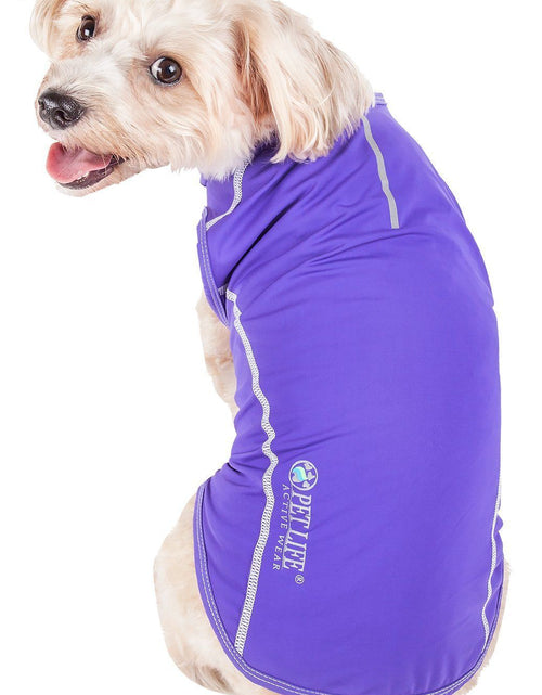 Load image into Gallery viewer, Pet Life ®  Active 'Racerbark' 4-Way-Stretch Yoga Fitness Dog T-Shirt Tank Top
