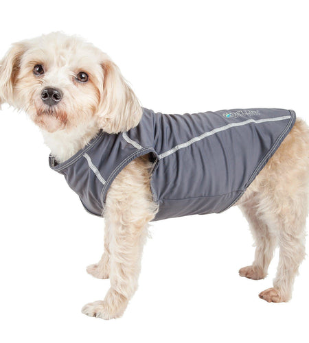 Pet Life ®  Active 'Racerbark' 4-Way-Stretch Yoga Fitness Dog T-Shirt Tank Top