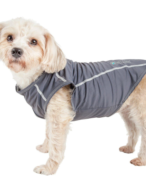 Load image into Gallery viewer, Pet Life ®  Active 'Racerbark' 4-Way-Stretch Yoga Fitness Dog T-Shirt Tank Top

