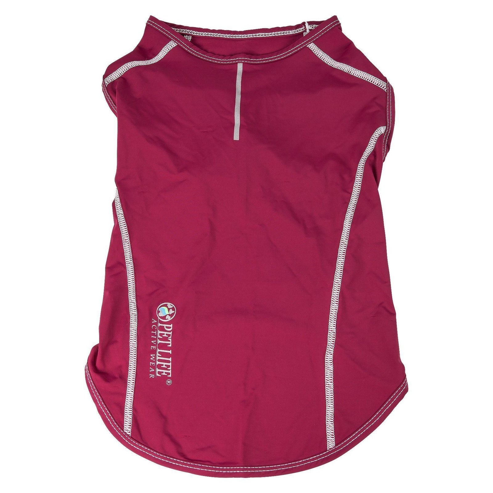 Pet Life ®  Active 'Racerbark' 4-Way-Stretch Yoga Fitness Dog T-Shirt Tank Top