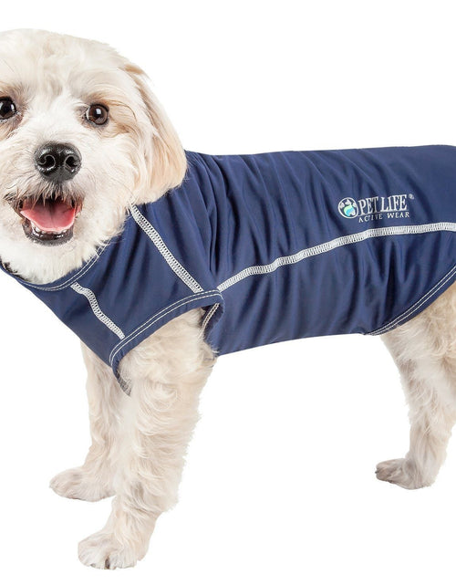 Load image into Gallery viewer, Pet Life ®  Active 'Racerbark' 4-Way-Stretch Yoga Fitness Dog T-Shirt Tank Top
