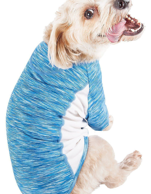 Load image into Gallery viewer, Pet Life ® Active 'Warf Speed' Heathered Ultra-Stretch Yoga Fitness Dog T-Shirt
