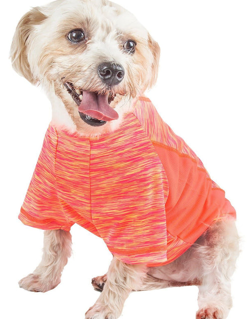 Load image into Gallery viewer, Pet Life ® Active 'Warf Speed' Heathered Ultra-Stretch Yoga Fitness Dog T-Shirt
