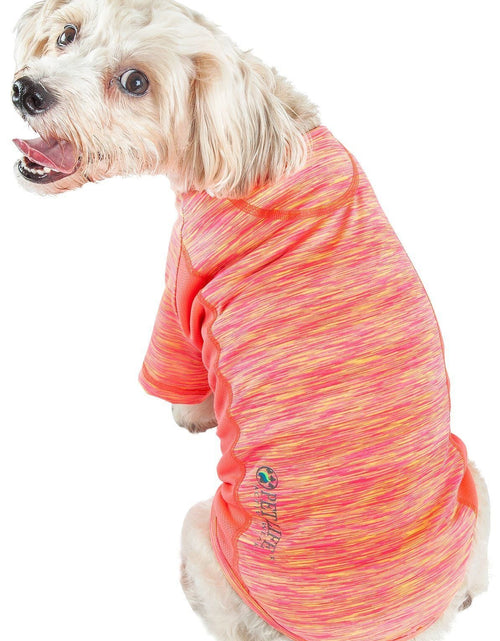 Load image into Gallery viewer, Pet Life ® Active 'Warf Speed' Heathered Ultra-Stretch Yoga Fitness Dog T-Shirt

