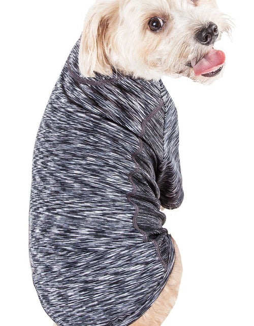 Load image into Gallery viewer, Pet Life ® Active 'Warf Speed' Heathered Ultra-Stretch Yoga Fitness Dog T-Shirt
