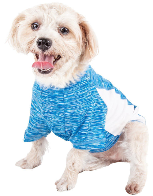 Load image into Gallery viewer, Pet Life ® Active 'Warf Speed' Heathered Ultra-Stretch Yoga Fitness Dog T-Shirt
