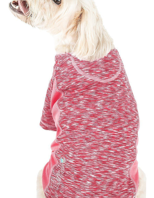 Load image into Gallery viewer, Pet Life ® Active 'Warf Speed' Heathered Ultra-Stretch Yoga Fitness Dog T-Shirt
