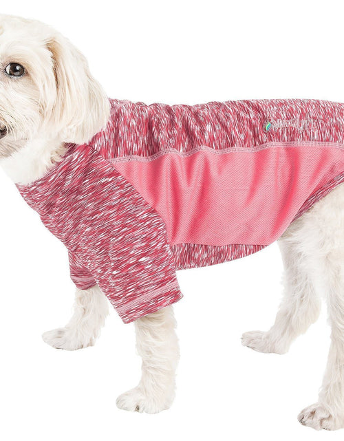 Load image into Gallery viewer, Pet Life ® Active 'Warf Speed' Heathered Ultra-Stretch Yoga Fitness Dog T-Shirt
