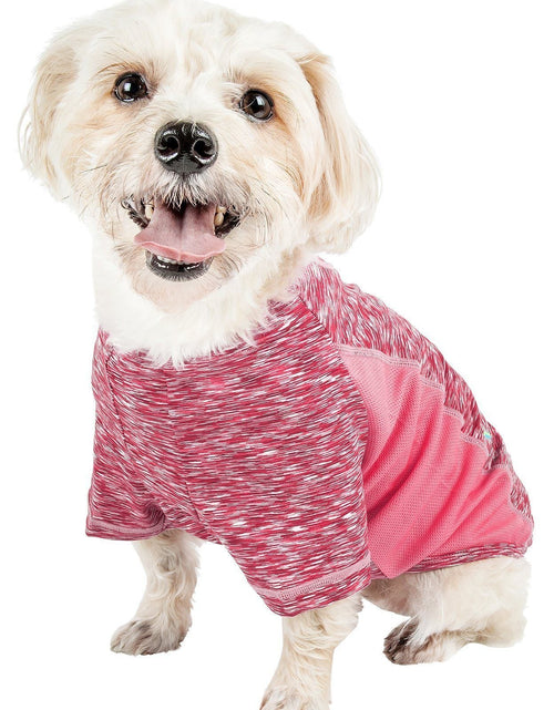 Load image into Gallery viewer, Pet Life ® Active 'Warf Speed' Heathered Ultra-Stretch Yoga Fitness Dog T-Shirt
