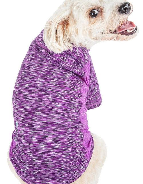 Load image into Gallery viewer, Pet Life ® Active 'Warf Speed' Heathered Ultra-Stretch Yoga Fitness Dog T-Shirt
