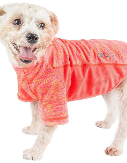 Load image into Gallery viewer, Pet Life ® Active 'Warf Speed' Heathered Ultra-Stretch Yoga Fitness Dog T-Shirt
