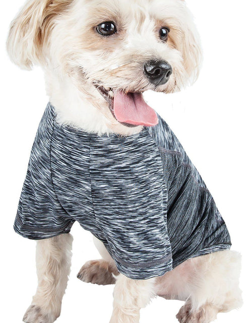 Load image into Gallery viewer, Pet Life ® Active 'Warf Speed' Heathered Ultra-Stretch Yoga Fitness Dog T-Shirt
