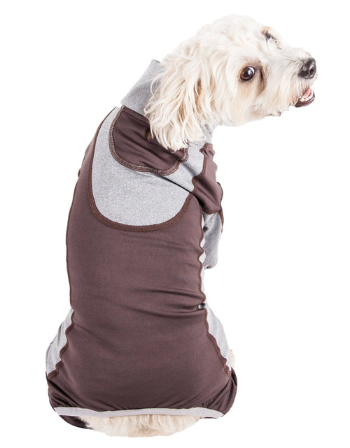 Load image into Gallery viewer, Pet Life ® Active 'Warm-Pup' Stretchy and Quick-Drying Fitness Dog Yoga Warm-Up Tracksuit
