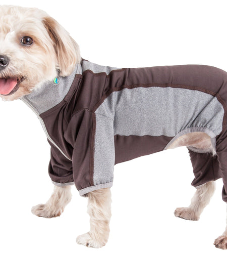 Pet Life ® Active 'Warm-Pup' Stretchy and Quick-Drying Fitness Dog Yoga Warm-Up Tracksuit