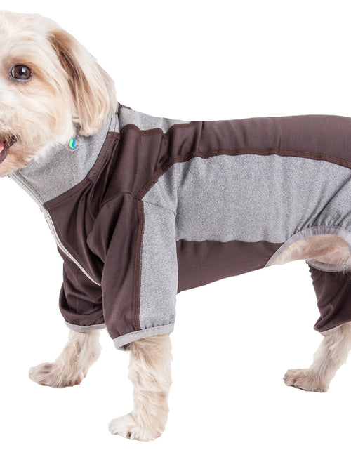 Load image into Gallery viewer, Pet Life ® Active 'Warm-Pup' Stretchy and Quick-Drying Fitness Dog Yoga Warm-Up Tracksuit
