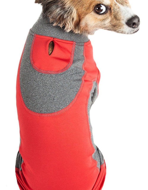 Load image into Gallery viewer, Pet Life ® Active 'Warm-Pup' Stretchy and Quick-Drying Fitness Dog Yoga Warm-Up Tracksuit
