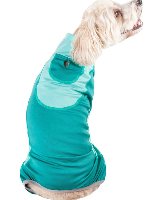 Load image into Gallery viewer, Pet Life ® Active 'Warm-Pup' Stretchy and Quick-Drying Fitness Dog Yoga Warm-Up Tracksuit
