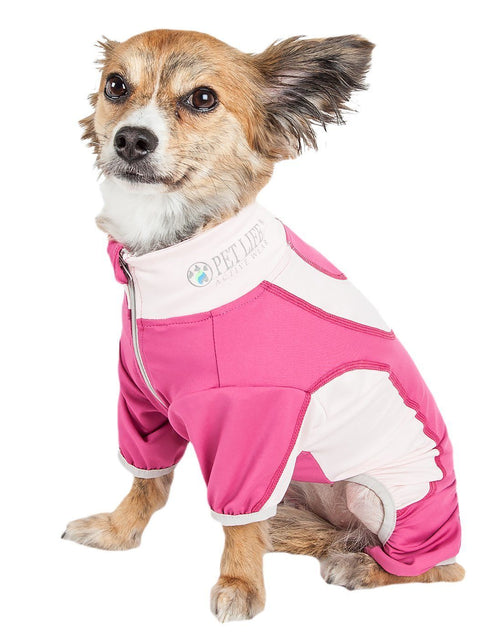 Load image into Gallery viewer, Pet Life ® Active 'Warm-Pup' Stretchy and Quick-Drying Fitness Dog Yoga Warm-Up Tracksuit
