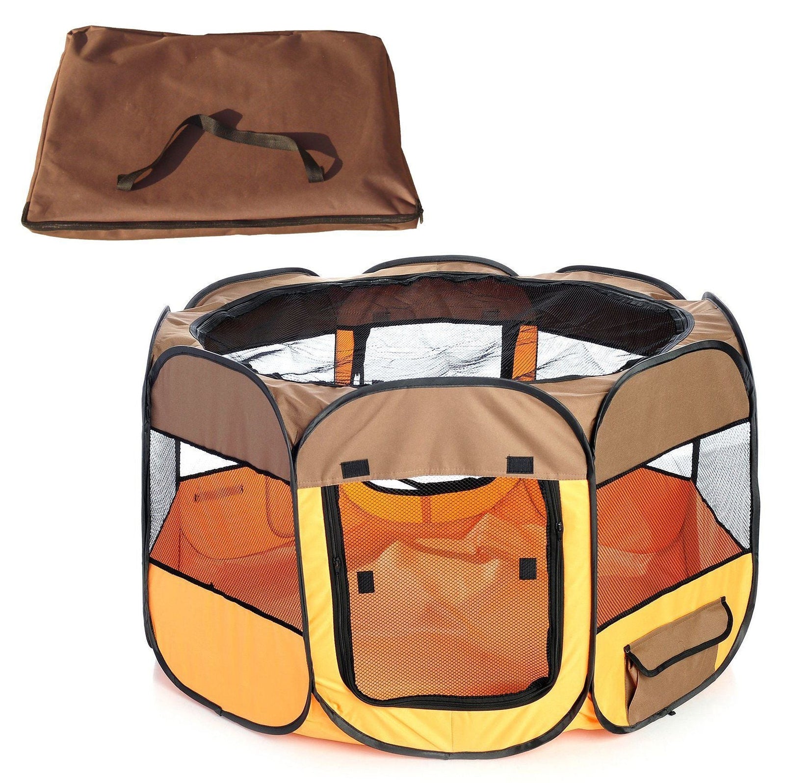 Pet Life ® 'All-Terrain' Lightweight Easy Folding Wire-Framed Collapsible Travel Pet Dog Playpen crate