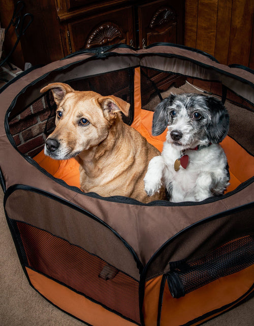 Load image into Gallery viewer, Pet Life ® 'All-Terrain' Lightweight Easy Folding Wire-Framed Collapsible Travel Pet Dog Playpen crate
