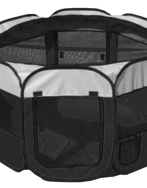 Load image into Gallery viewer, Pet Life ® 'All-Terrain' Lightweight Easy Folding Wire-Framed Collapsible Travel Pet Dog Playpen crate
