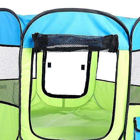 Load image into Gallery viewer, Pet Life ® 'All-Terrain' Lightweight Easy Folding Wire-Framed Collapsible Travel Pet Dog Playpen crate
