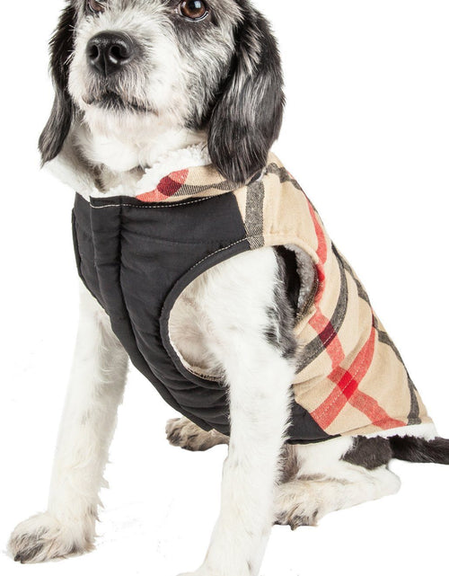Load image into Gallery viewer, Pet Life ®  'Allegiance' Classical Insulated Plaid Fashion Dog Jacket
