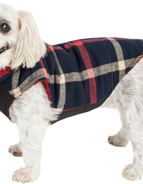 Load image into Gallery viewer, Pet Life ®  'Allegiance' Classical Insulated Plaid Fashion Dog Jacket
