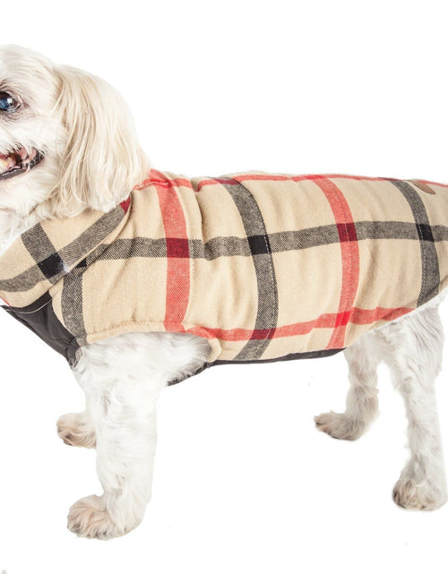 Load image into Gallery viewer, Pet Life ®  'Allegiance' Classical Insulated Plaid Fashion Dog Jacket
