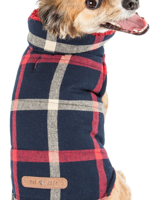 Load image into Gallery viewer, Pet Life ®  'Allegiance' Classical Insulated Plaid Fashion Dog Jacket
