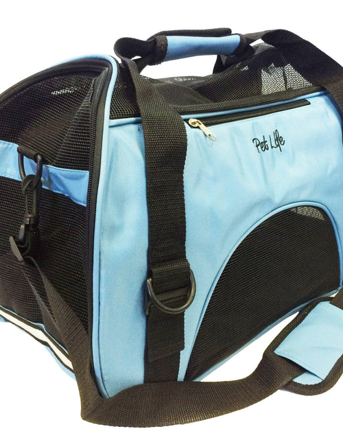 Load image into Gallery viewer, Pet Life ® 'Altitude Force' Airline Approved Sporty Zippered Folding Fashion Pet Dog Carrier
