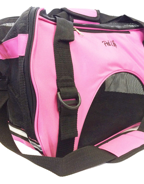 Load image into Gallery viewer, Pet Life ® 'Altitude Force' Airline Approved Sporty Zippered Folding Fashion Pet Dog Carrier
