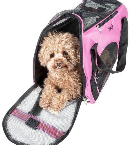 Pet Life ® 'Altitude Force' Airline Approved Sporty Zippered Folding Fashion Pet Dog Carrier