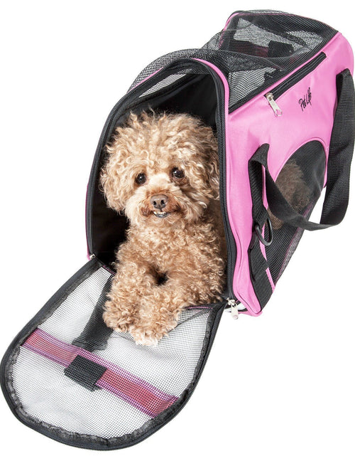 Load image into Gallery viewer, Pet Life ® 'Altitude Force' Airline Approved Sporty Zippered Folding Fashion Pet Dog Carrier
