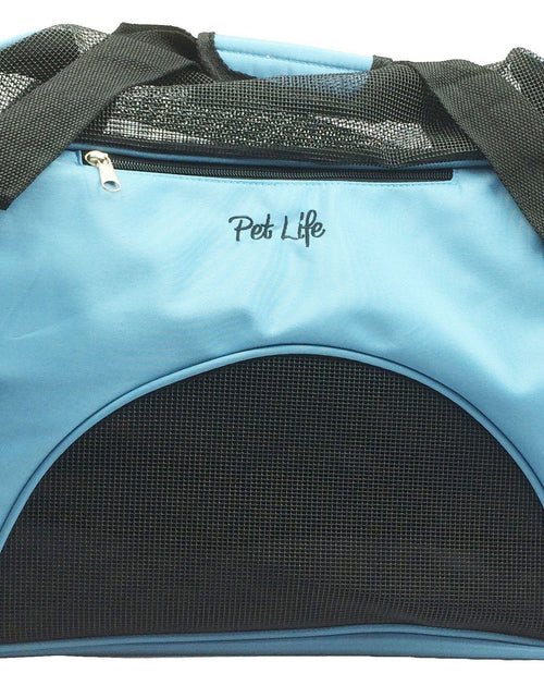 Load image into Gallery viewer, Pet Life ® 'Altitude Force' Airline Approved Sporty Zippered Folding Fashion Pet Dog Carrier
