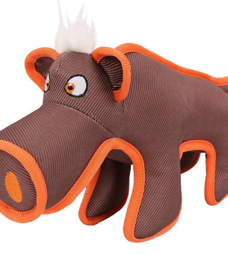 Pet Life ® 'Dura-Chew' Plush Animal Nylon Squeaker Dog Toy