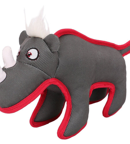 Pet Life ® 'Dura-Chew' Plush Animal Nylon Squeaker Dog Toy