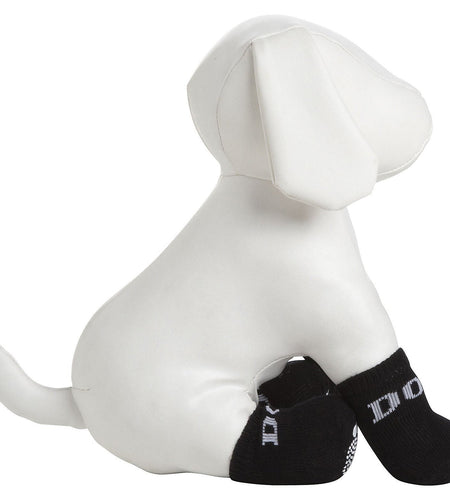 Pet Life ® Anti-Slip Rubberized Gripped Breathable Stretch Pet Dog Socks - Set of 4