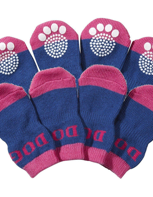 Load image into Gallery viewer, Pet Life ® Anti-Slip Rubberized Gripped Breathable Stretch Pet Dog Socks - Set of 4
